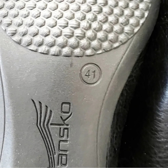 Dansko Franny Black Leather Loafer Clogs Women’s Size 41 Like New - Picture 9 of 13